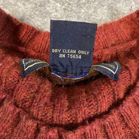 Vintage Abercrombie & Fitch Sweater Mens XL Red Ribbed Muscle Wool Blend - Picture 12 of 14